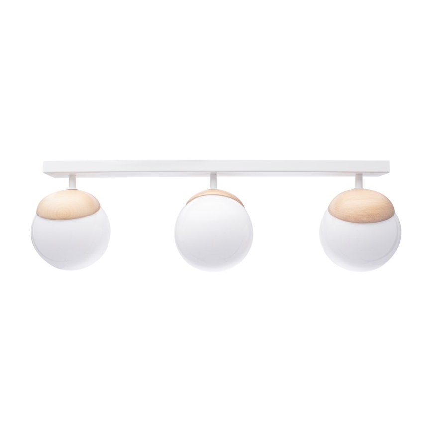 Surface-mounted chandelier SFERA WOOD 3xE14/40W/230V