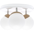 Surface-mounted chandelier SFERA WOOD 3xE14/40W/230V