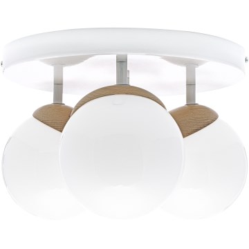 Surface-mounted chandelier SFERA WOOD 3xE14/40W/230V