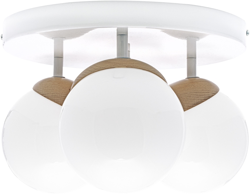 Surface-mounted chandelier SFERA WOOD 3xE14/40W/230V