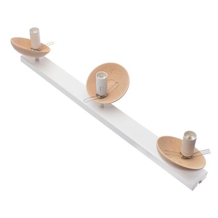 Surface-mounted chandelier SFERA WOOD 3xE14/40W/230V