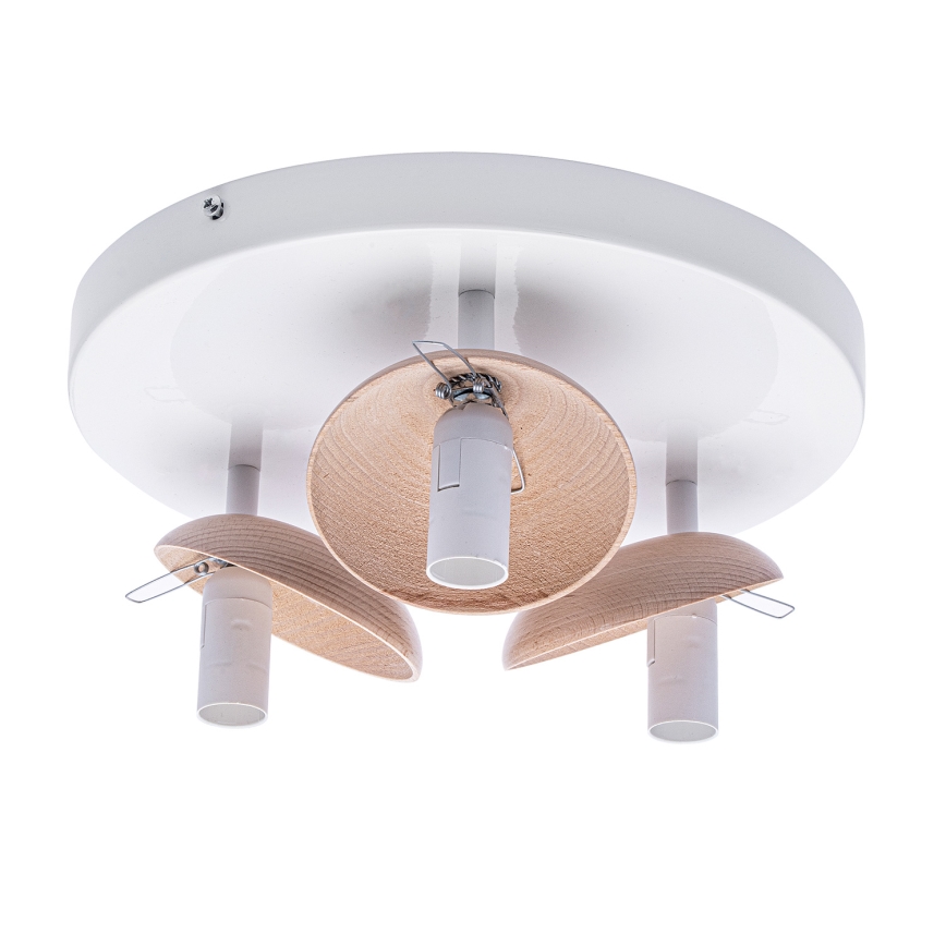 Surface-mounted chandelier SFERA WOOD 3xE14/40W/230V