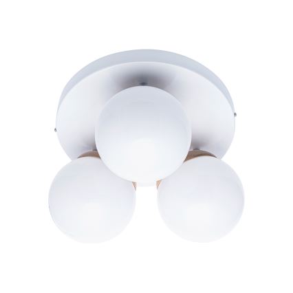 Surface-mounted chandelier SFERA WOOD 3xE14/40W/230V