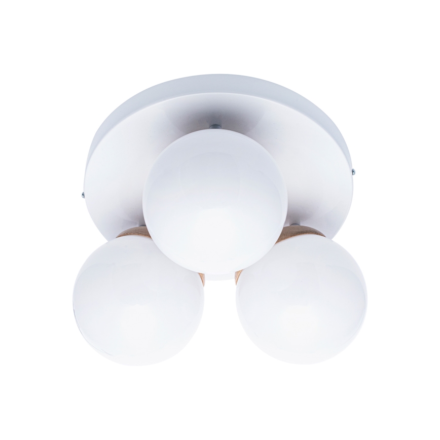 Surface-mounted chandelier SFERA WOOD 3xE14/40W/230V