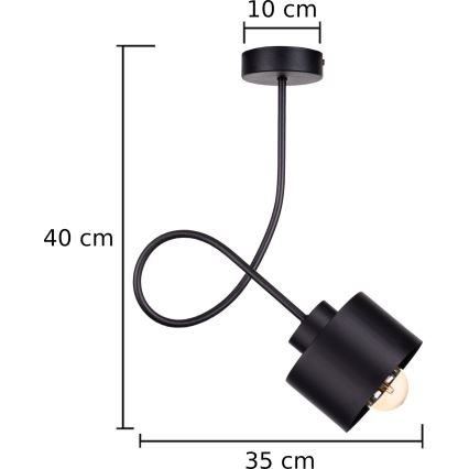Surface-mounted chandelier SIMPLY BLACK 1xE27/60W/230V
