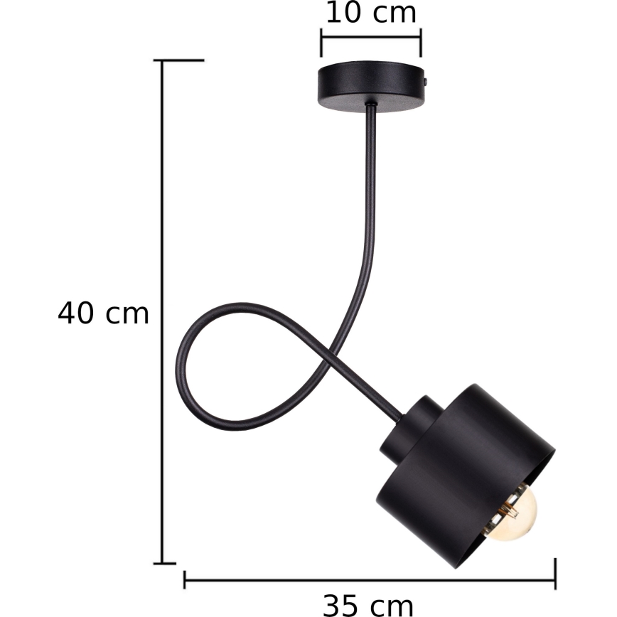 Surface-mounted chandelier SIMPLY BLACK 1xE27/60W/230V