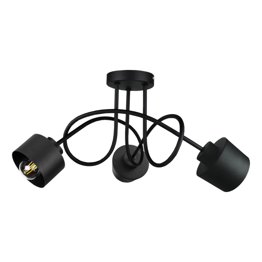 Surface-mounted chandelier SIMPLY BLACK 3xE27/60W/230V