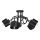 Surface-mounted chandelier SIMPLY BLACK 5xE27/60W/230V