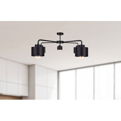 Surface-mounted chandelier SIMPLY BLACK 5xE27/60W/230V
