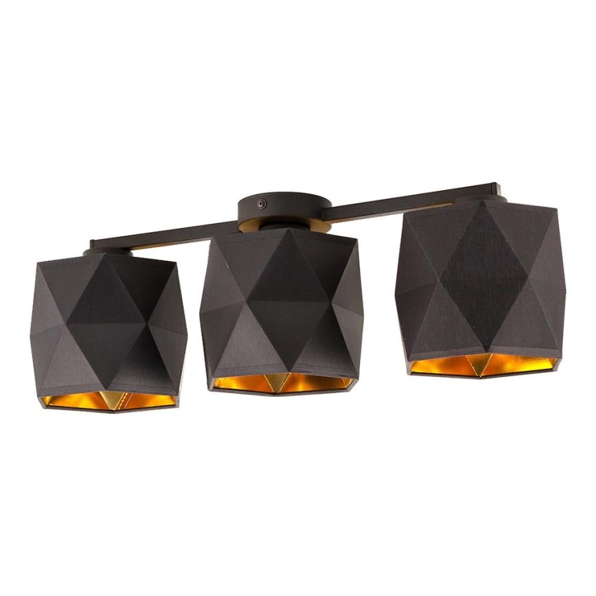 Surface-mounted chandelier SIRO 3xE27/15W/230V black/gold