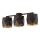 Surface-mounted chandelier SIRO 3xE27/15W/230V black/gold