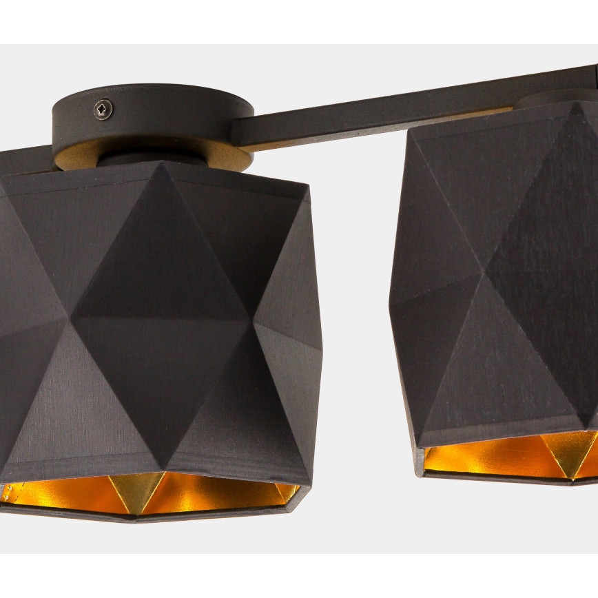 Surface-mounted chandelier SIRO 3xE27/15W/230V black/gold