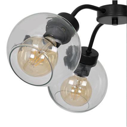 Surface-mounted chandelier SOFIA 3xE27/60W/230V clear
