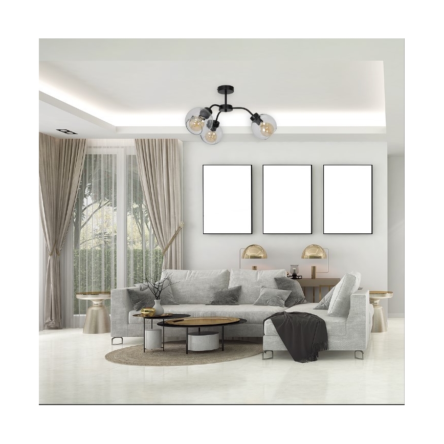 Surface-mounted chandelier SOFIA 3xE27/60W/230V clear