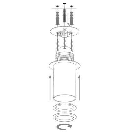 Surface-mounted chandelier SOLARIS 1xE27/60W/230V d. 69 cm black/gold