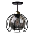 Surface-mounted chandelier SOLO BLACK 1xE27/60W/230V black/gold
