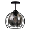 Surface-mounted chandelier SOLO BLACK 1xE27/60W/230V black/smoky