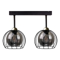 Surface-mounted chandelier SOLO BLACK 2xE27/60W/230V black/gold