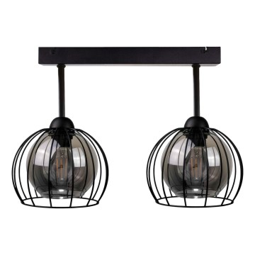 Surface-mounted chandelier SOLO BLACK 2xE27/60W/230V