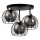 Surface-mounted chandelier SOLO BLACK 3xE27/60W/230V d. 30 cm black/gold