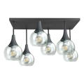 Surface-mounted chandelier SOMA 6xE27/60W/230V black/clear