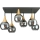 Surface-mounted chandelier SOMA 6xE27/60W/230V black/gold/smoky black