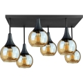 Surface-mounted chandelier SOMA 6xE27/60W/230V black/smoky beige
