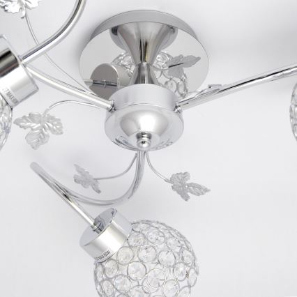 Surface-mounted chandelier SOPHIA 3xE27/15W/230V shiny chrome/clear