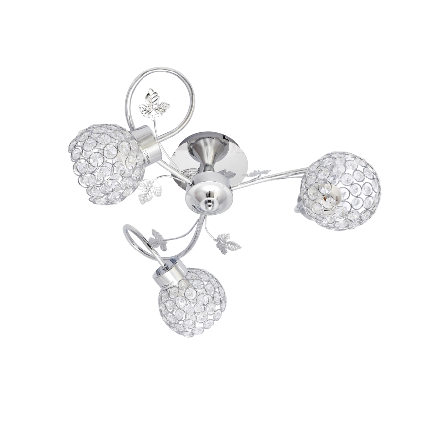 Surface-mounted chandelier SOPHIA 3xE27/15W/230V shiny chrome/clear