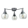 Surface-mounted chandelier STAR 3xE27/60W/230V black/clear