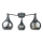 Surface-mounted chandelier STAR 3xE27/60W/230V black/smoky black