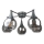 Surface-mounted chandelier STAR 5xE27/60W/230V black/smoky black