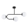 Surface-mounted chandelier STELLAR 3xE14/10W/230V black