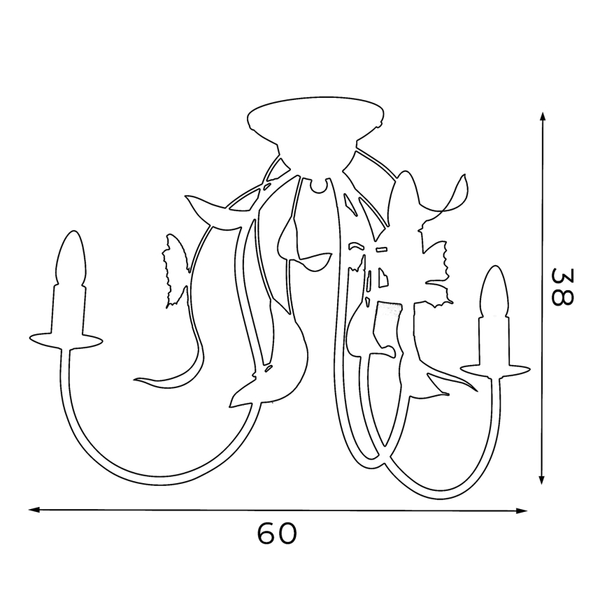 Surface-mounted chandelier SUMMER 3xE14/60W/230V