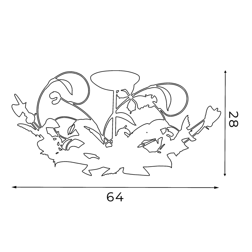 Surface-mounted chandelier SUMMER 3xE14/60W/230V