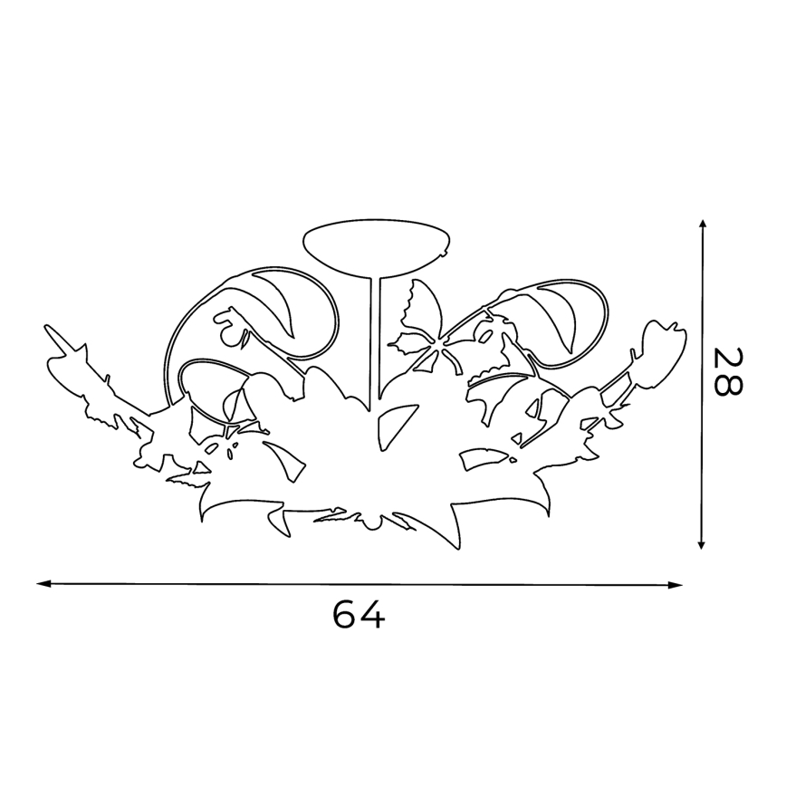 Surface-mounted chandelier SUMMER 5xE14/60W/230V