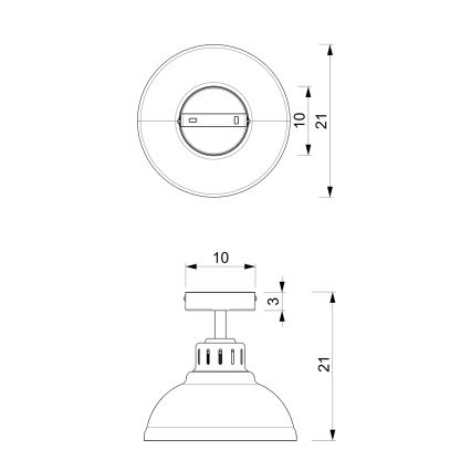 Surface-mounted chandelier SVEN 1xE27/15W/230V brass