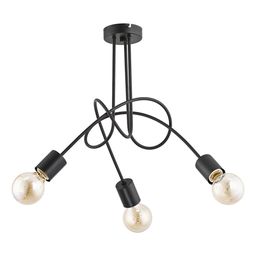Surface-mounted chandelier TANGO 3xE27/15W/230V black