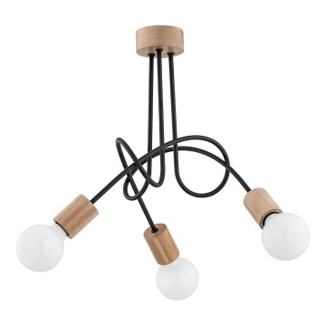 Surface-mounted chandelier TANGO 3xE27/15W/230V brown/black