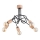 Surface-mounted chandelier TANGO 5xE27/15W/230V brown/black