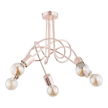 Surface-mounted chandelier TANGO 5xE27/15W/230V copper