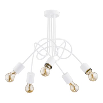 Surface-mounted chandelier TANGO 5xE27/15W/230V white