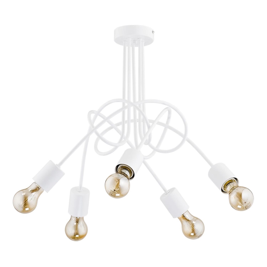 Surface-mounted chandelier TANGO 5xE27/15W/230V white