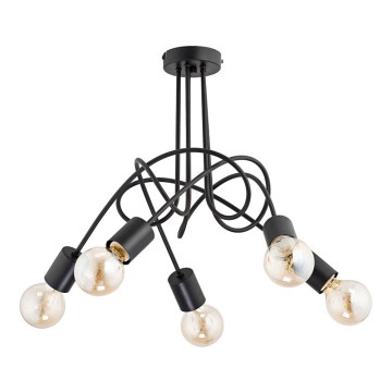 Surface-mounted chandelier TANGO 5xE27/60W/230V black