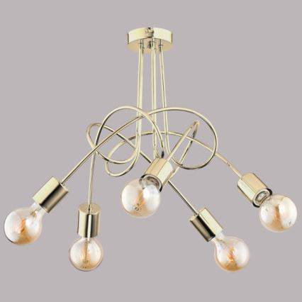 Surface-mounted chandelier TANGO 5xE27/60W/230V gold