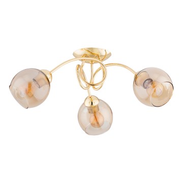 Surface-mounted chandelier TEVI 3xE27/60W/230V gold/beige