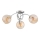 Surface-mounted chandelier TEVI 3xE27/60W/230V shiny chrome/beige