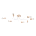 Surface-mounted chandelier TIMBO 8xE27/15W/230V white/beige/beech