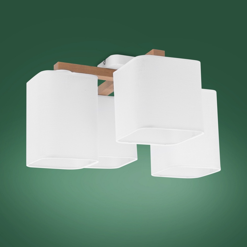 Surface-mounted chandelier TORA 4xE27/15W/230V white