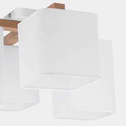 Surface-mounted chandelier TORA 4xE27/15W/230V white